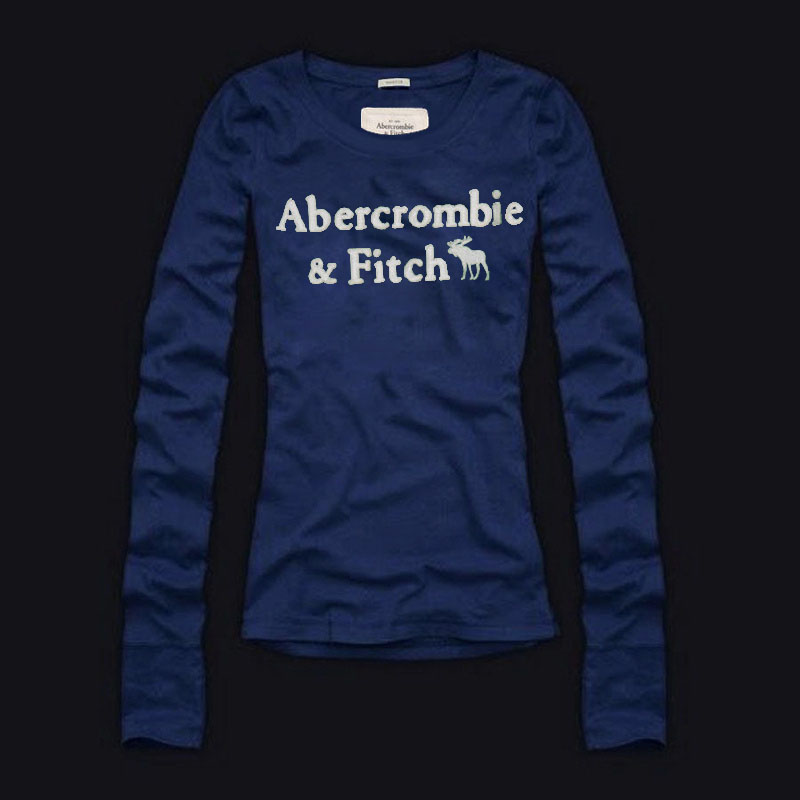 Abercrombie Fitch Mujeres De Cuello Redondo Largo Remera AF8136